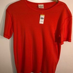 NWT Varsity Sport bright orange cotton tee.